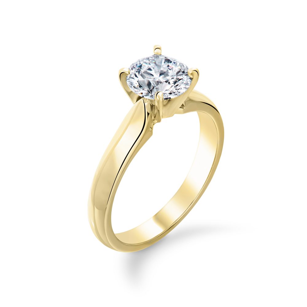 Gold yellow diamond engagement rings