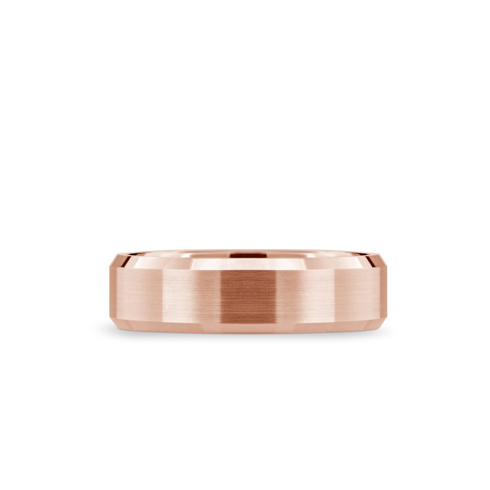 Men's Band in Rose Gold top view